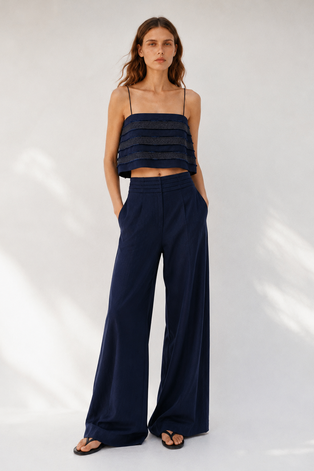Eter Crop Top Navy Blue