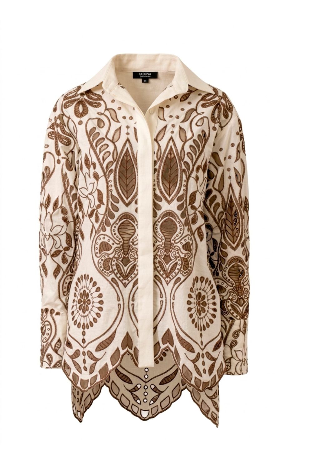 Lia Shirt Ivory Brown