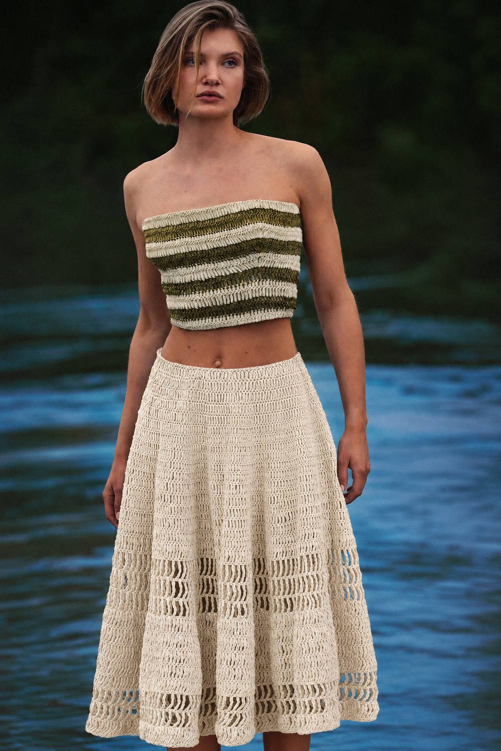 Macondo Skirt Cream Raffia