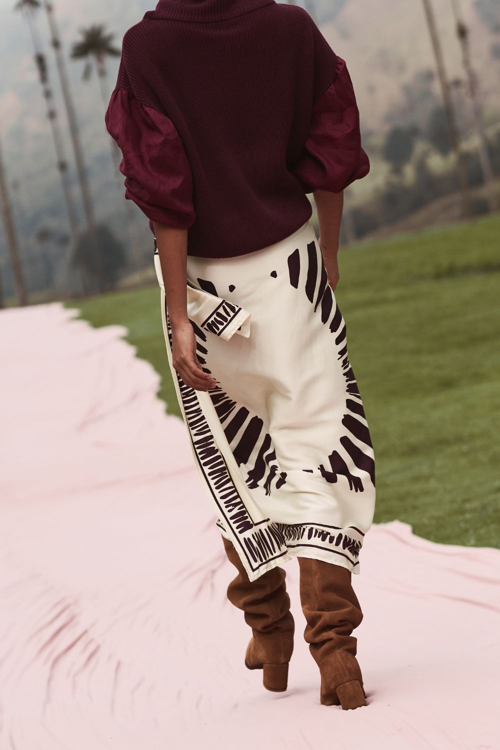 Montecarlo Skirt Ivory Purple