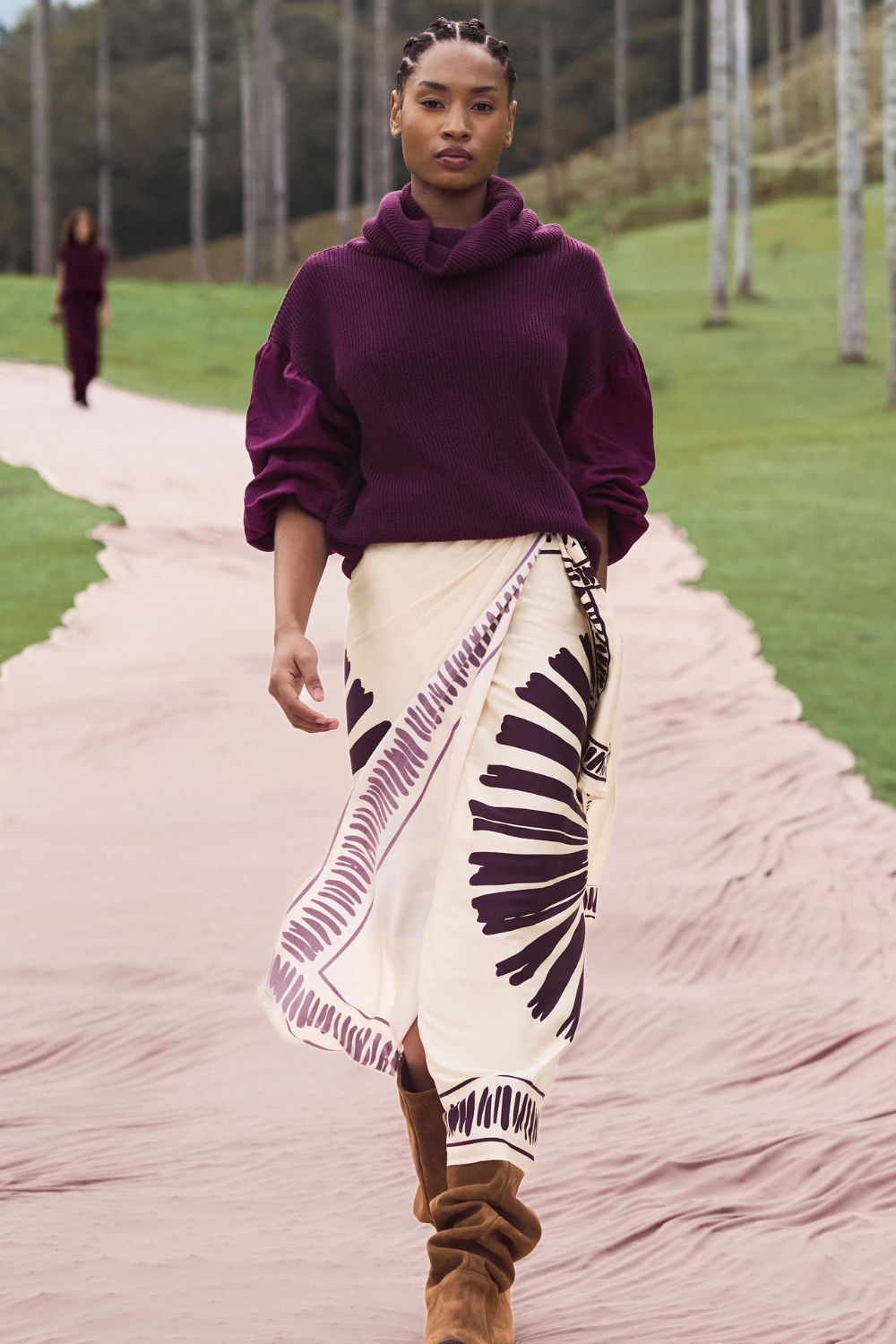 Montecarlo Skirt Ivory Purple