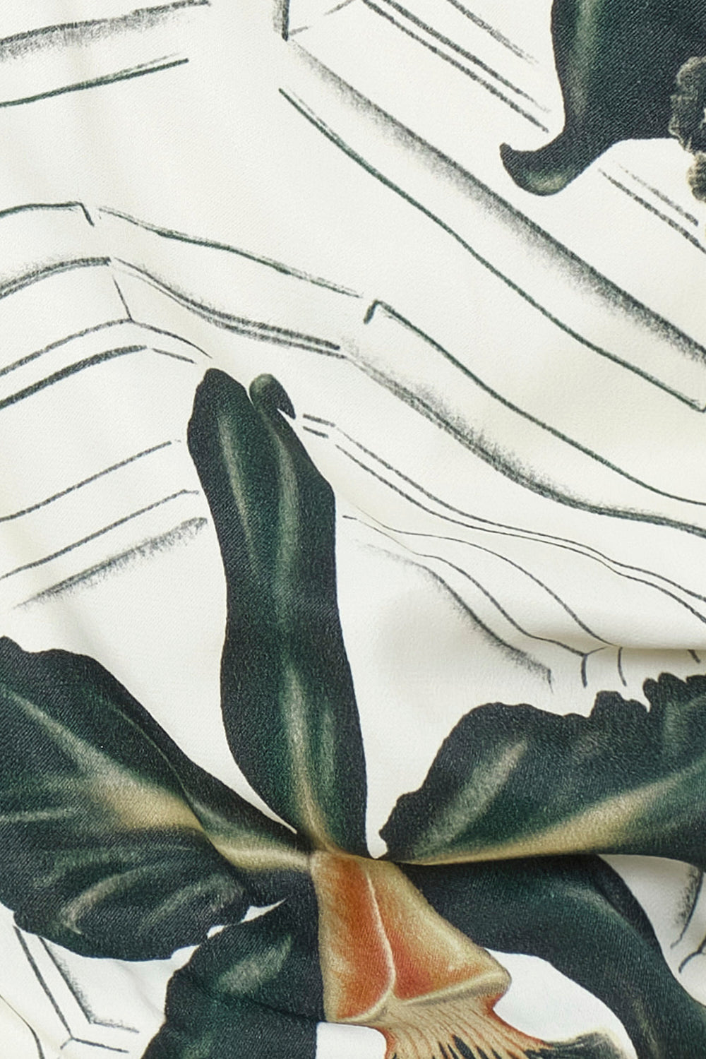 Mathiola ivory green blouse