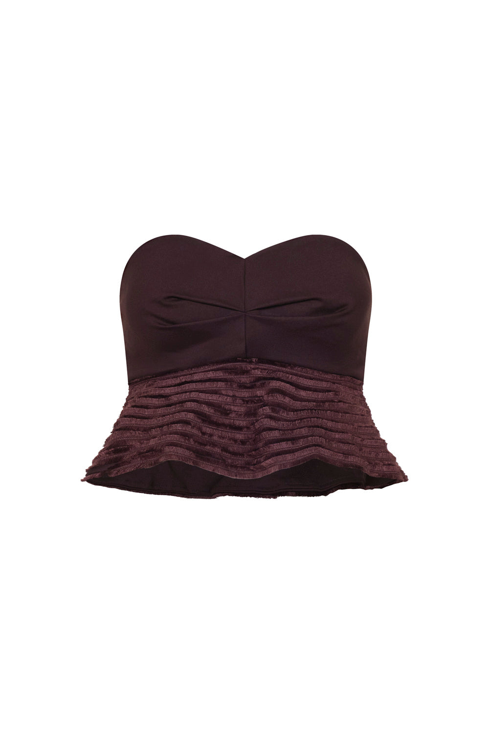 Del Mar Brown Crop Top