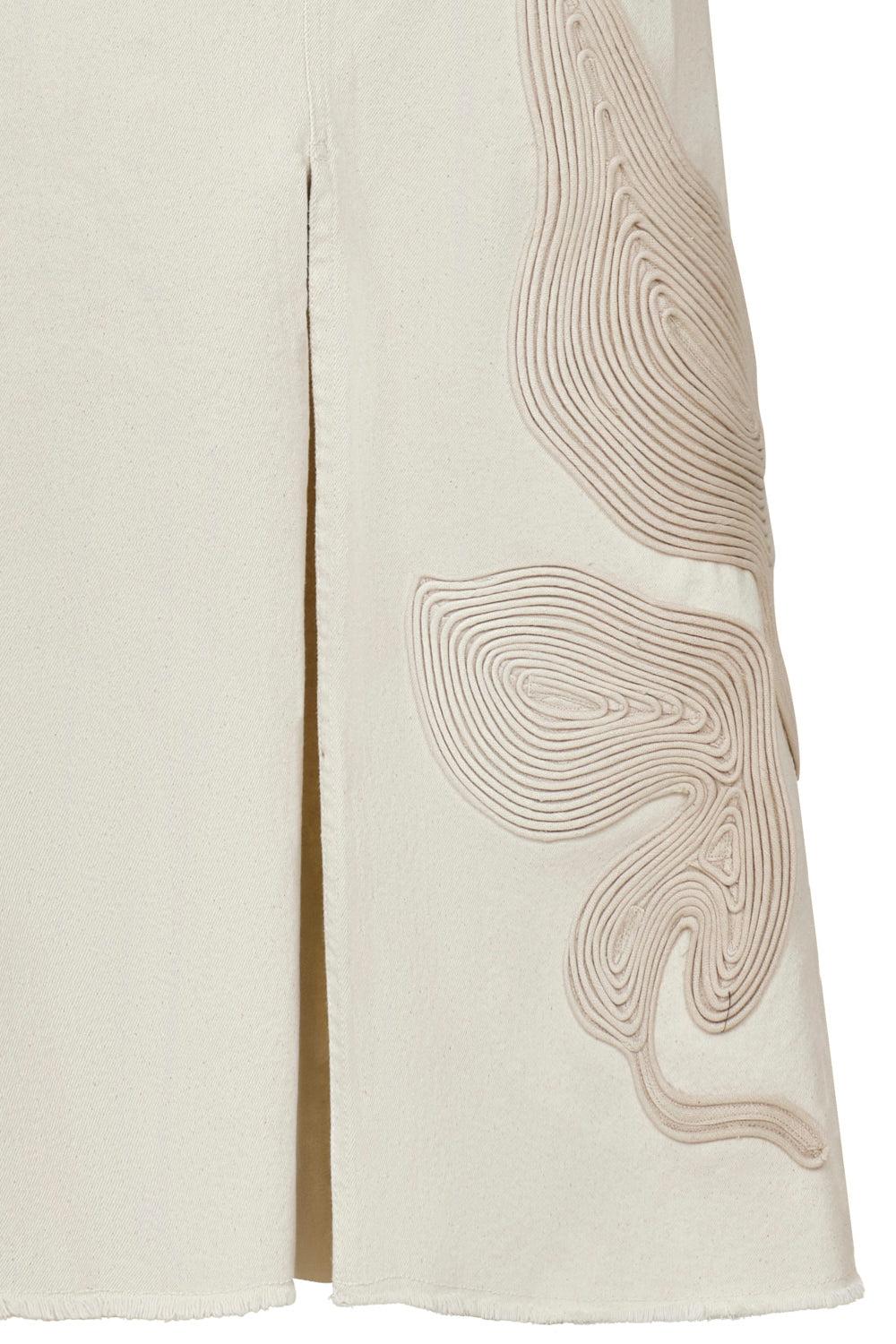 Arena Blanca Organic White Skirt with Embroidery