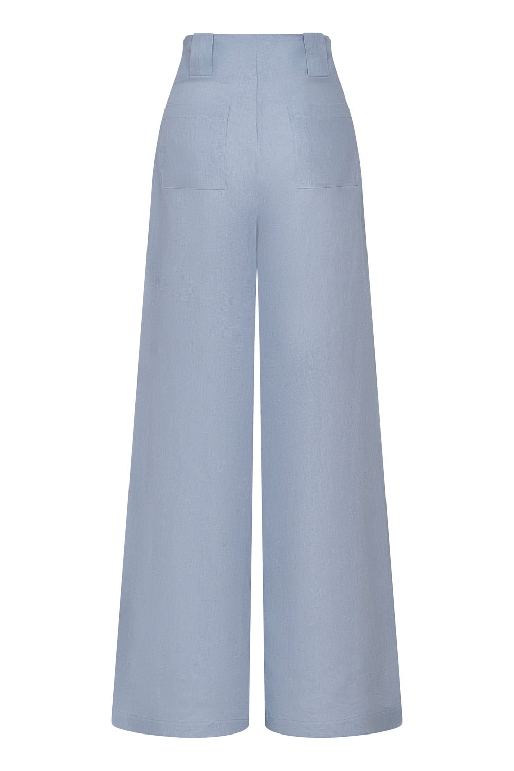 Nuevo pantalón de lino azul polvoriento Paulette