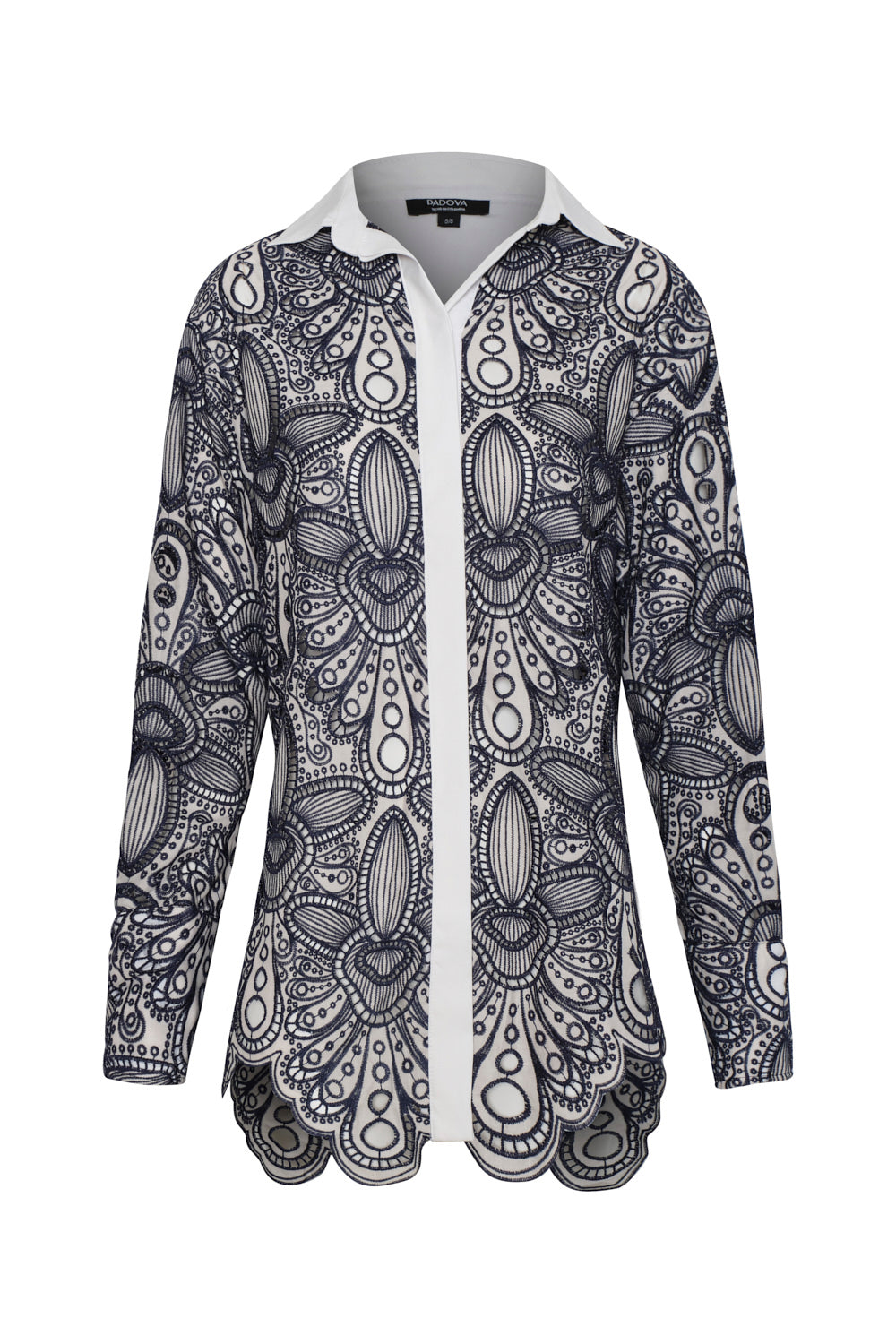 Lia Shirt Ivory Navy
