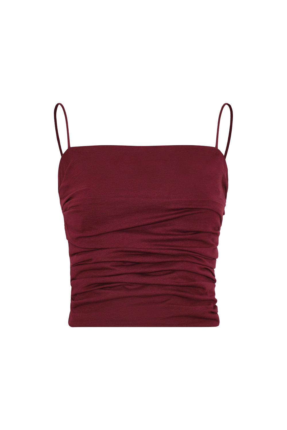 Pearl Crop Top Burgundy