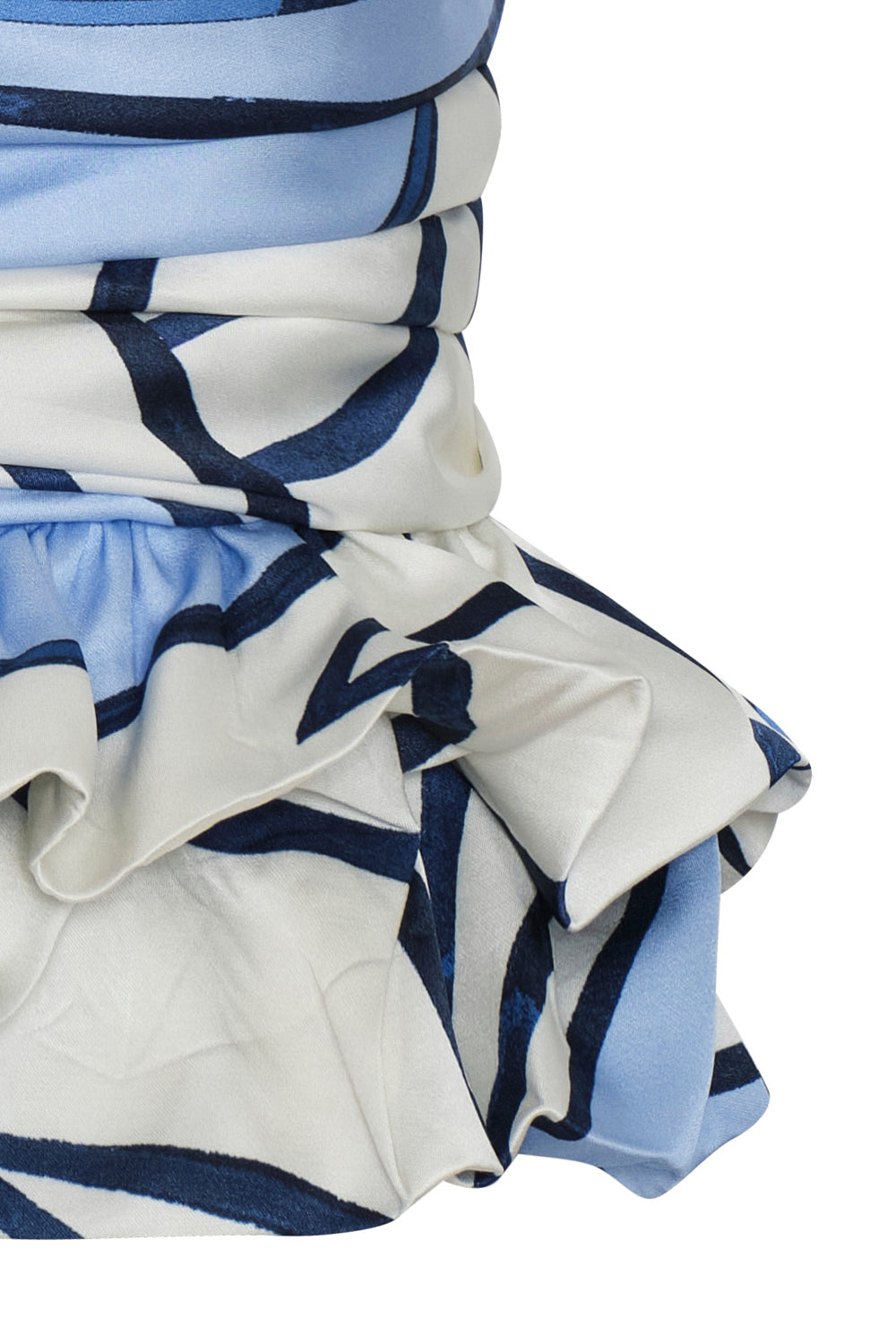 Maia Crop Top Ivory Blue