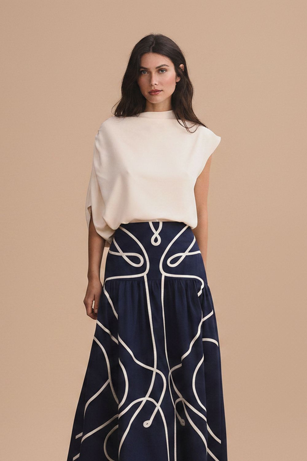 Santorini Skirt Navy Blue