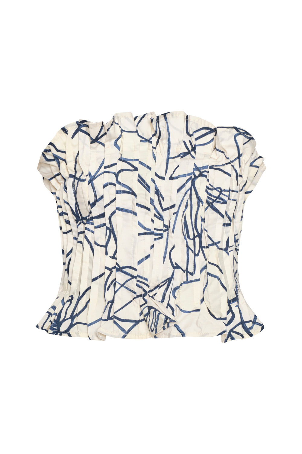 Chiara Crop Top Ivory Navy