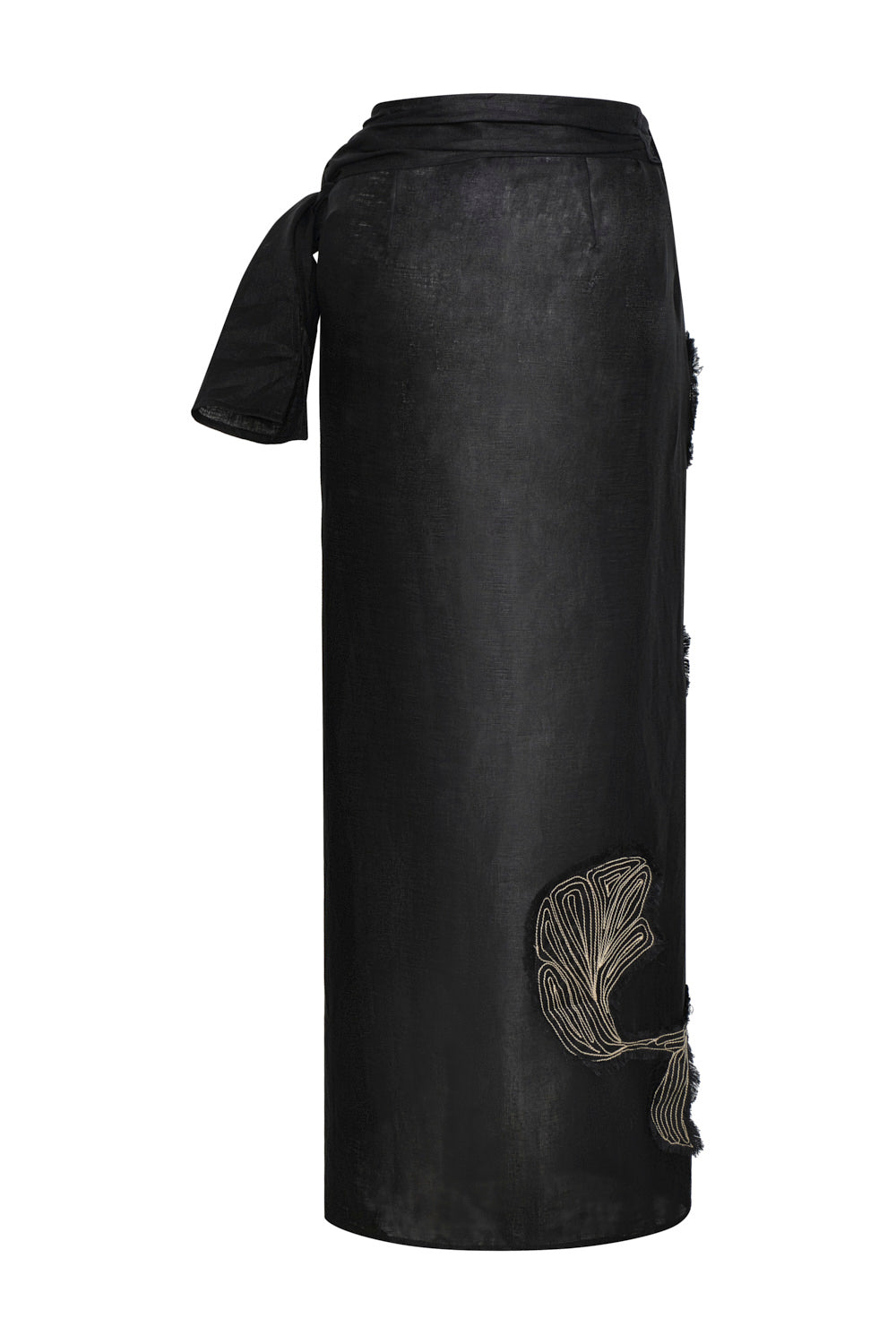 Samoa Skirt Black Linen