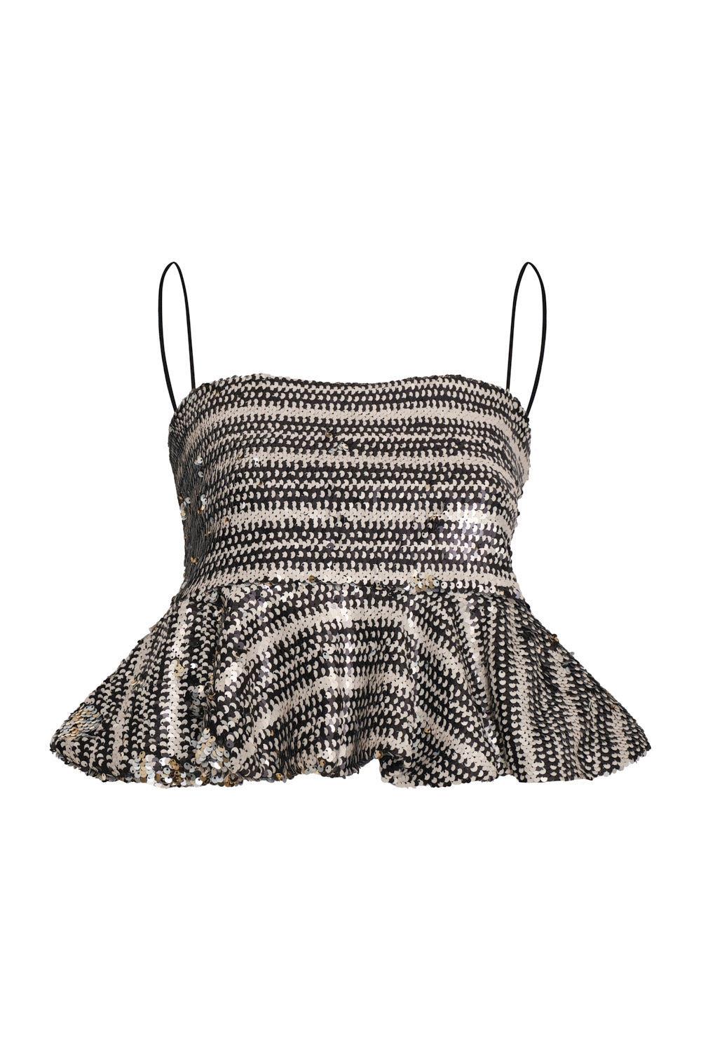 Alba Crop Top Ivory Black