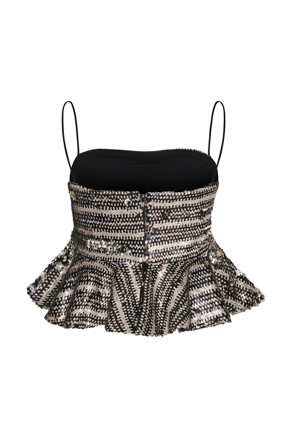 Alba Crop Top Ivory Black
