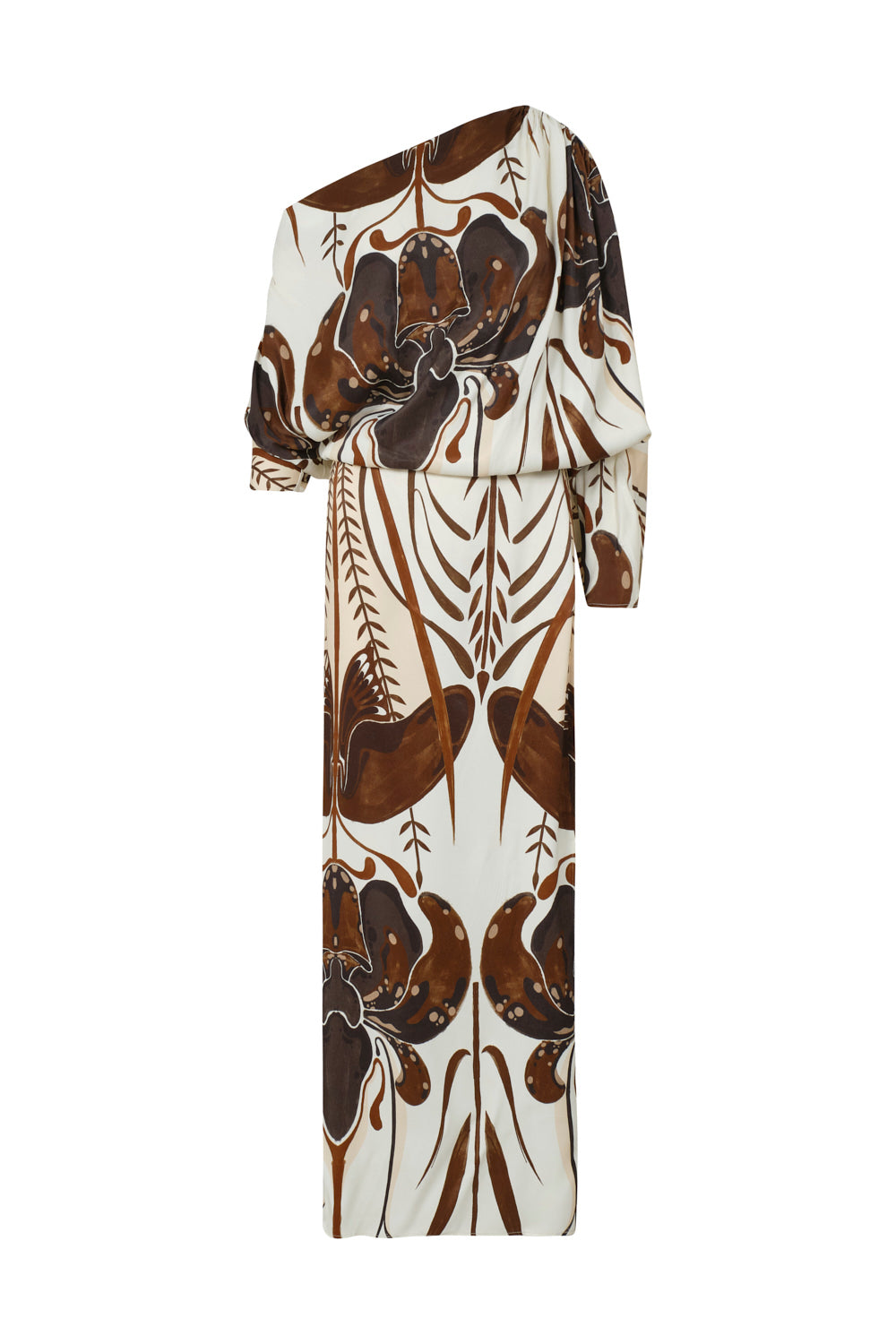 Vestido Chengdu color café marfil