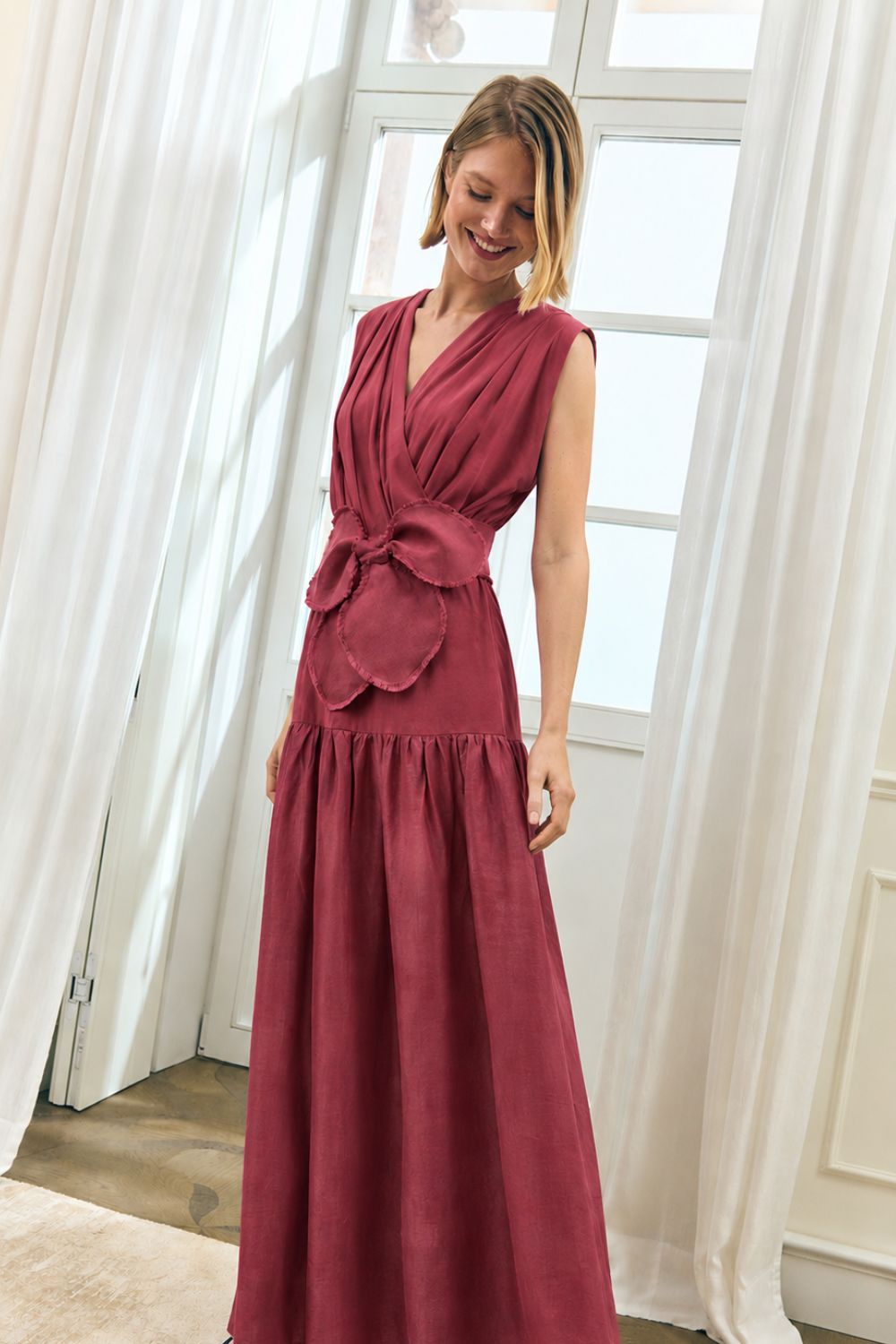 Vasco Dress Burgundy