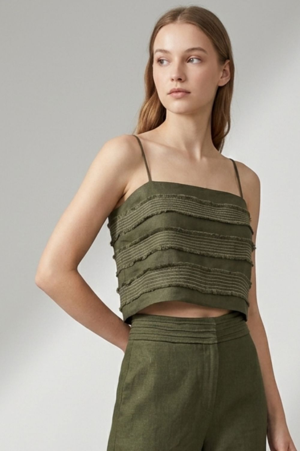 Eter Crop Top Olive Green