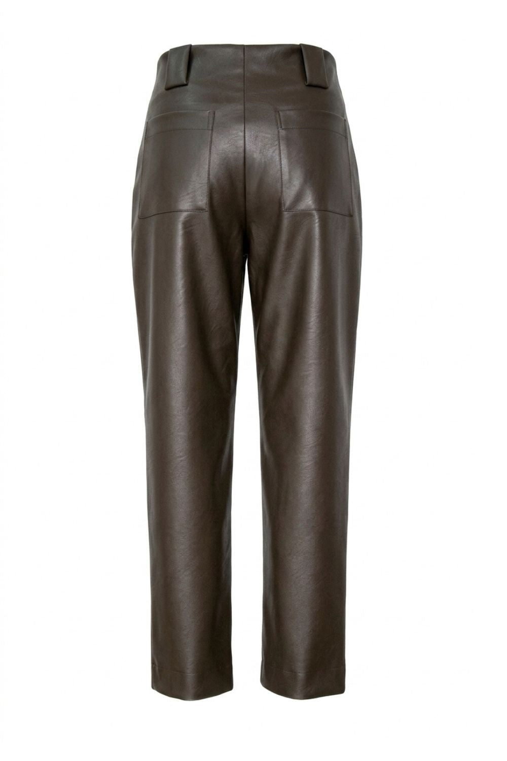 New Paulette Skinny Pants Brown Faux Leather