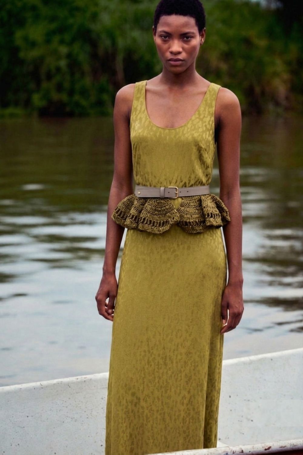 Hojarasca Dress Golden Lime